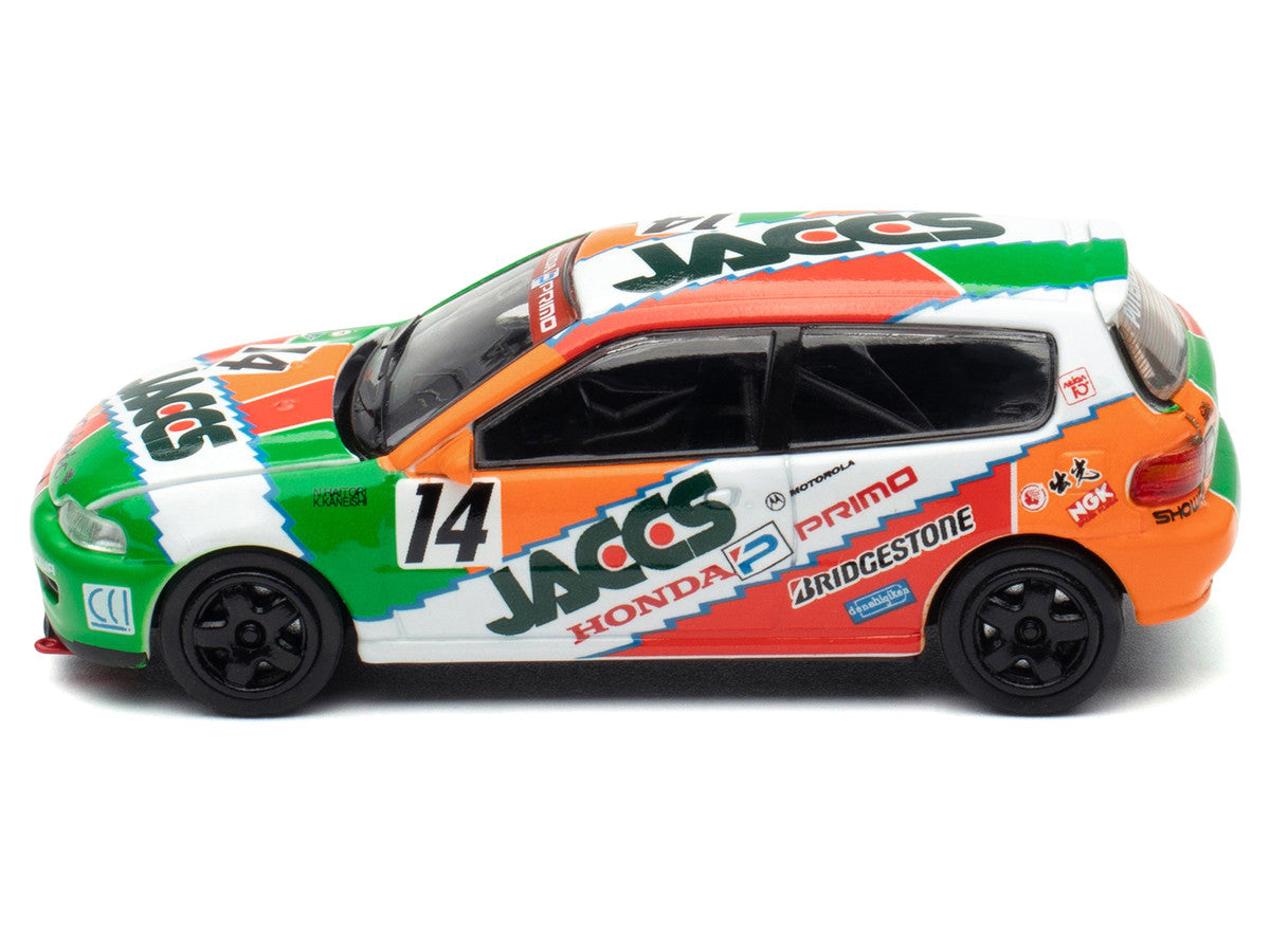 Honda Civic EG6 RHD (Right Hand Drive) #14 JACCS "Japanese Touring Car Championship" (1993) 1/64 Diecast Model Car by BM Creations LuxuryLifeWay Online Store