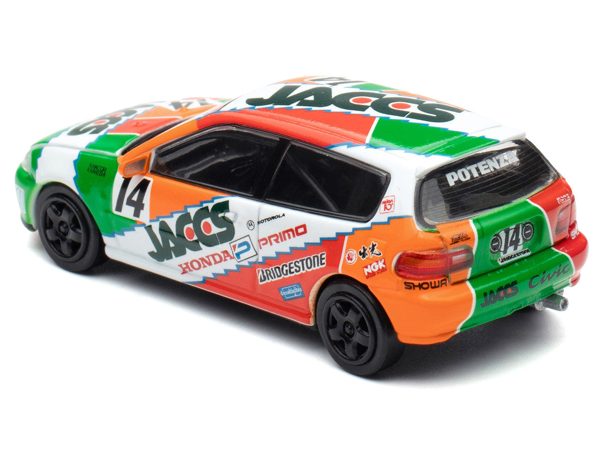 Honda Civic EG6 RHD (Right Hand Drive) #14 JACCS "Japanese Touring Car Championship" (1993) 1/64 Diecast Model Car by BM Creations LuxuryLifeWay Online Store