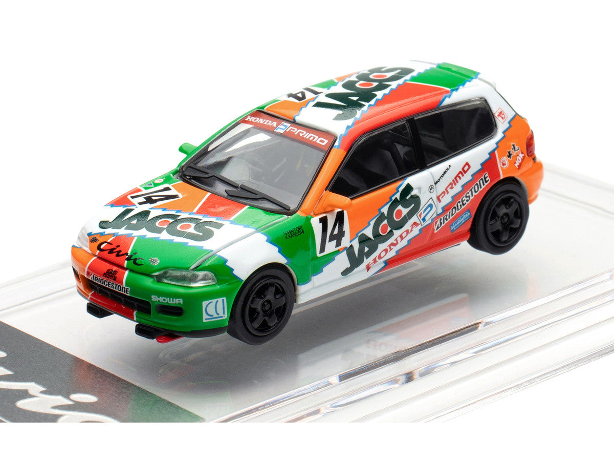 Honda Civic EG6 RHD (Right Hand Drive) #14 JACCS "Japanese Touring Car Championship" (1993) 1/64 Diecast Model Car by BM Creations LuxuryLifeWay Online Store