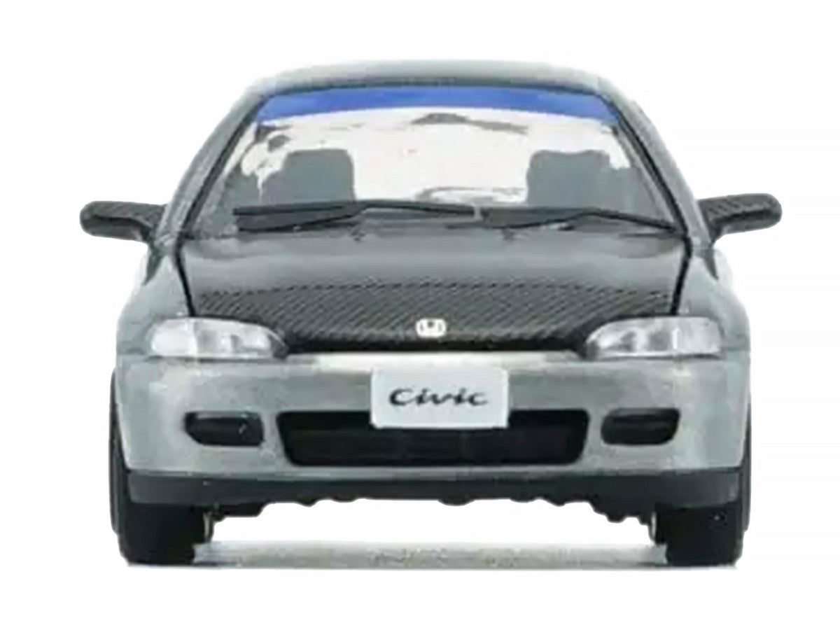 Honda Civic EG6 RHD (Right Hand Drive) Raw Metal with Carbon Hood with Alternates 1/64 Diecast Model Car by BM Creations LuxuryLifeWay Online Store