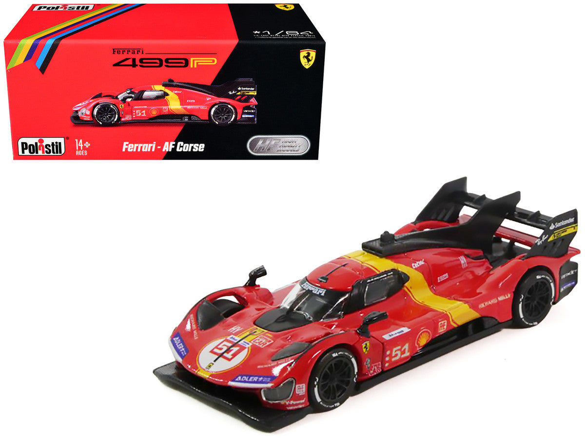 Ferrari 499P #51 James Calado - Antonio Giovinazzi - Alessandro Pier Guidi "Ferrari AF Corse" Winner "24 Hours of Le Mans" (2023) 1/64 Diecast Model Car by Polistil LuxuryLifeWay Online Store