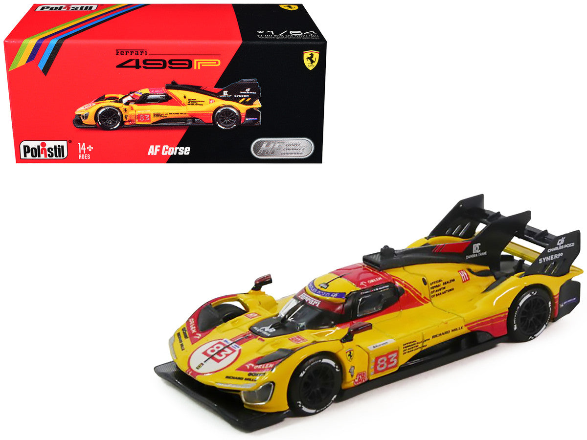 Ferrari 499P #83 Robert Kubica - Robert Shwartzman - Yifei Ye "AF Corse" "24 Hours of Le Mans" (2024) 1/64 Diecast Model Car by Polistil LuxuryLifeWay Online Store