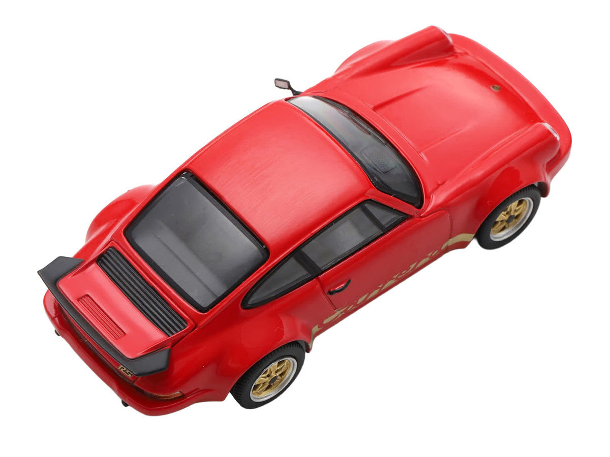 1974 Porsche 911 Carrera RS 3.0 Red with Gold Stripes 1/64 Model Car by Spark LuxuryLifeWay Online Store