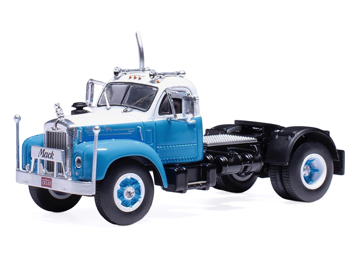 1953 Mack B 61 Truck Tractor Blue and White 1/64 Diecast Model by IXO Models LuxuryLifeWay Online Store