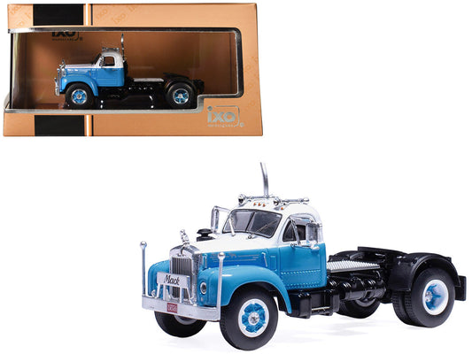 1953 Mack B 61 Truck Tractor Blue and White 1/64 Diecast Model by IXO Models LuxuryLifeWay Online Store