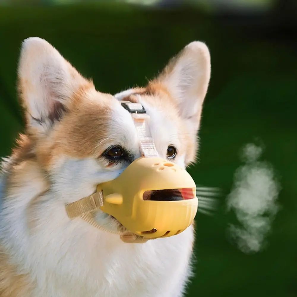 Portable Dog Muzzle Breathable Anti-Biting Dog Mouth Cover Adjustable Pet Basket Muzzles For Small Medium Pet Accessories Pets Fashion