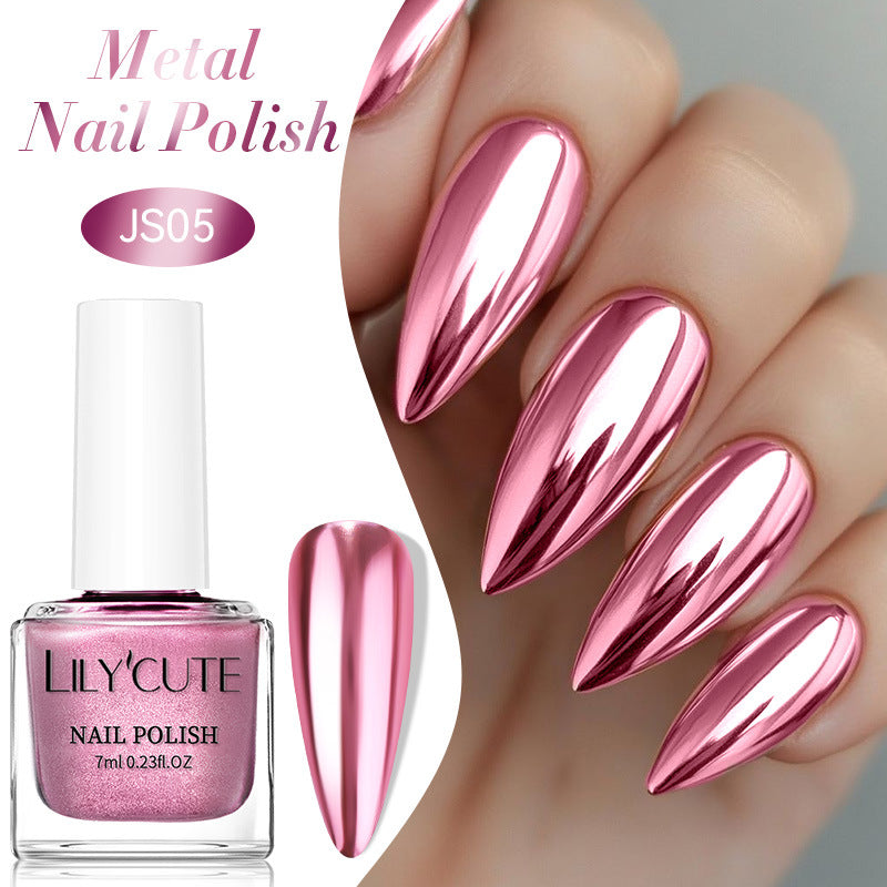 Quick-dry Metallic Mirror Nail Polish, No Baking Required LadyShow.Store