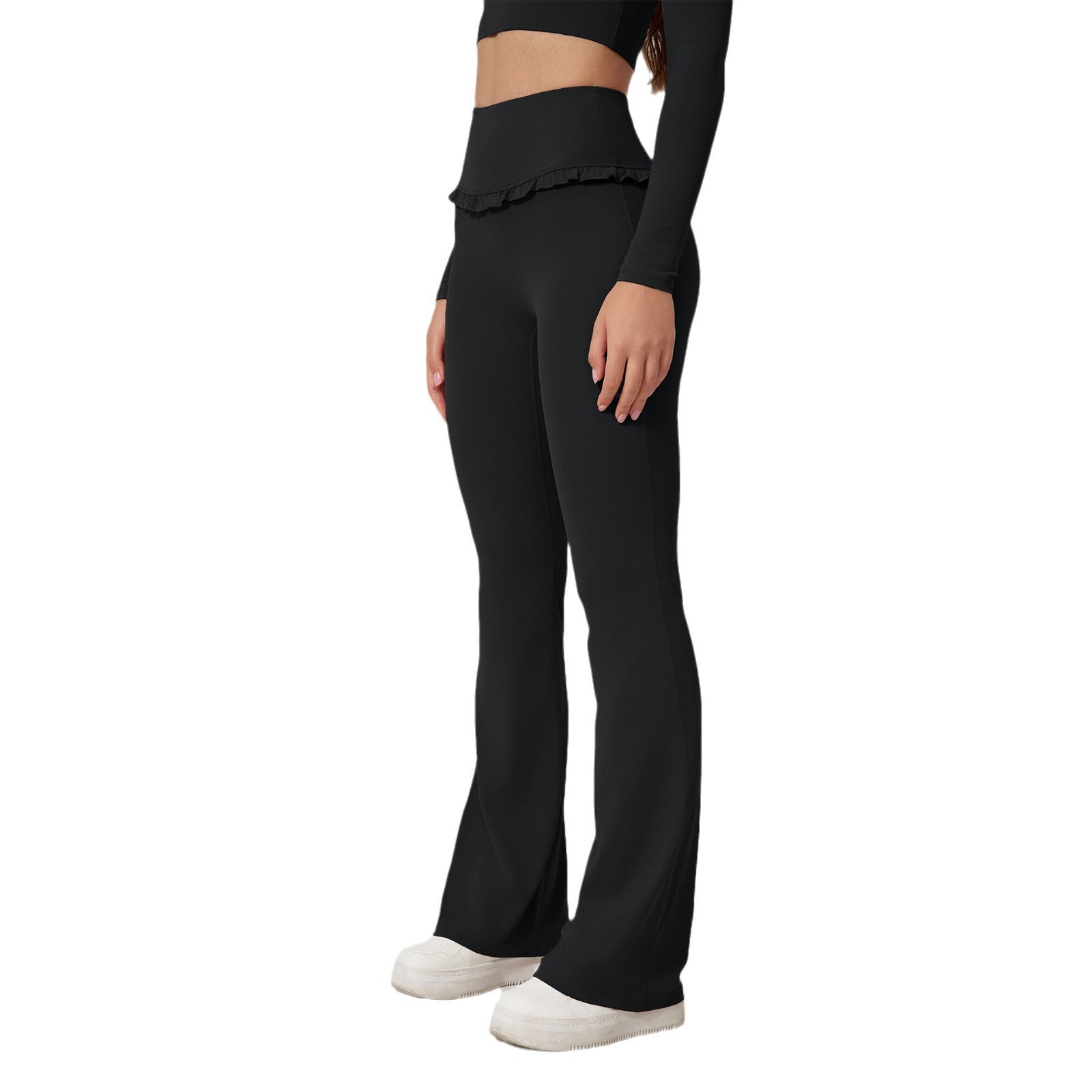 High Waist Hip Lift Lace Nude Feel Yoga Pants Running Fitness LadyShow.Store