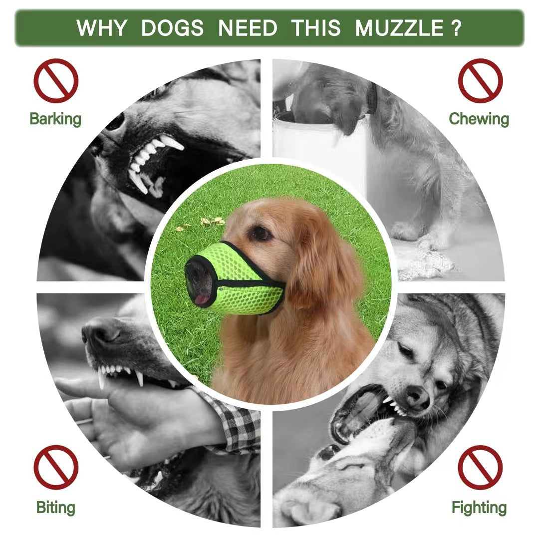 Dog Muzzle Medium Sized Muzzle For Biting And Barking Breathable Mesh Dog Muzzle For Chewing Dog Muzzle With Adjustable Buckle Pets Fashion