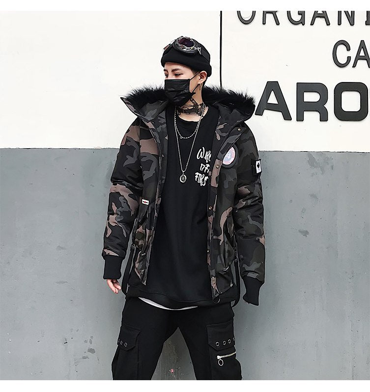 Stylish Short Hooded Warm Cotton Jacket for Men Pi-Mart
