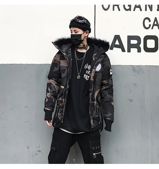 Stylish Short Hooded Warm Cotton Jacket for Men Pi-Mart