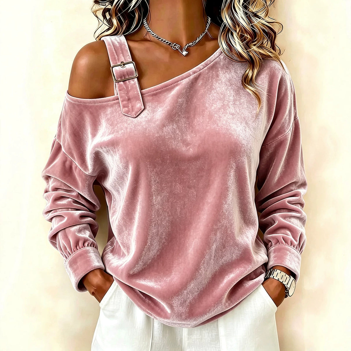 Autumn Chic Off Shoulder Loosefit Top For Women NorixaFashion.com