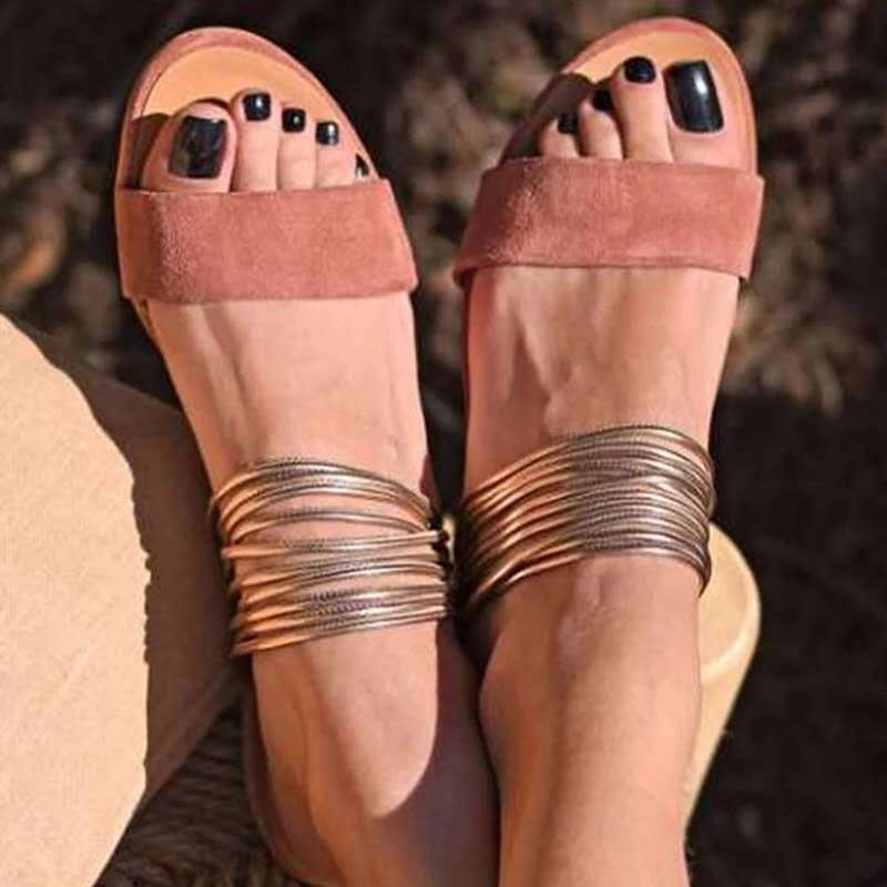 Large Size Women's Flat Sandals Slippers LadyShow.Store