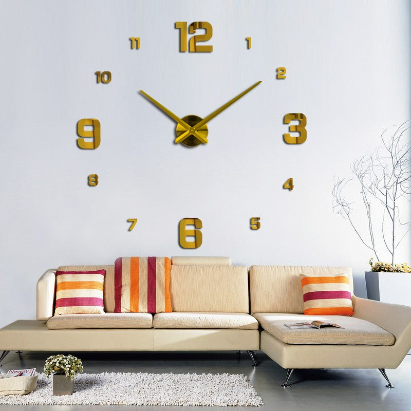 Creative Living Room Oversized 3D Digital Wall Clock PearlNestDecor.com