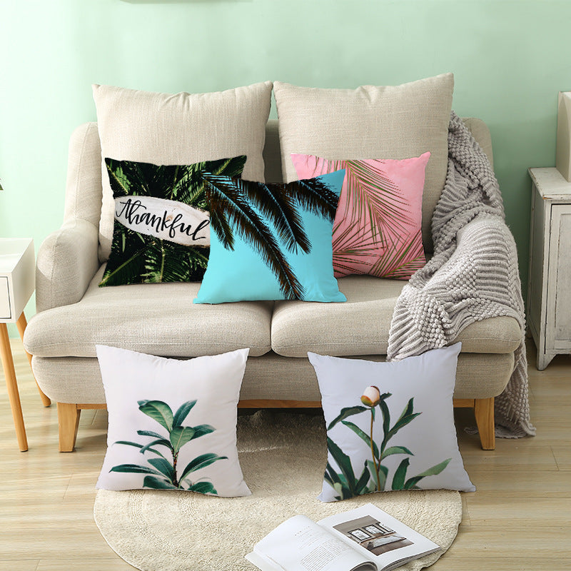 Tropical Plants Pillowcase Decor PearlNestDecor.com