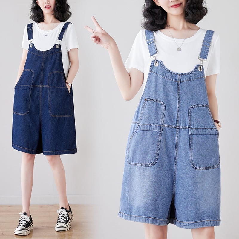 Fashionable Loose Fitting Denim Straps Pi-Mart
