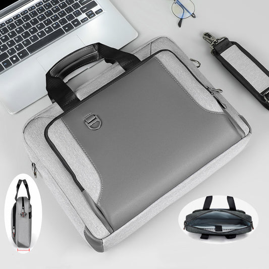 Laptop Bag Men's Handbag Briefcase Shockproof Pu Leather CJD