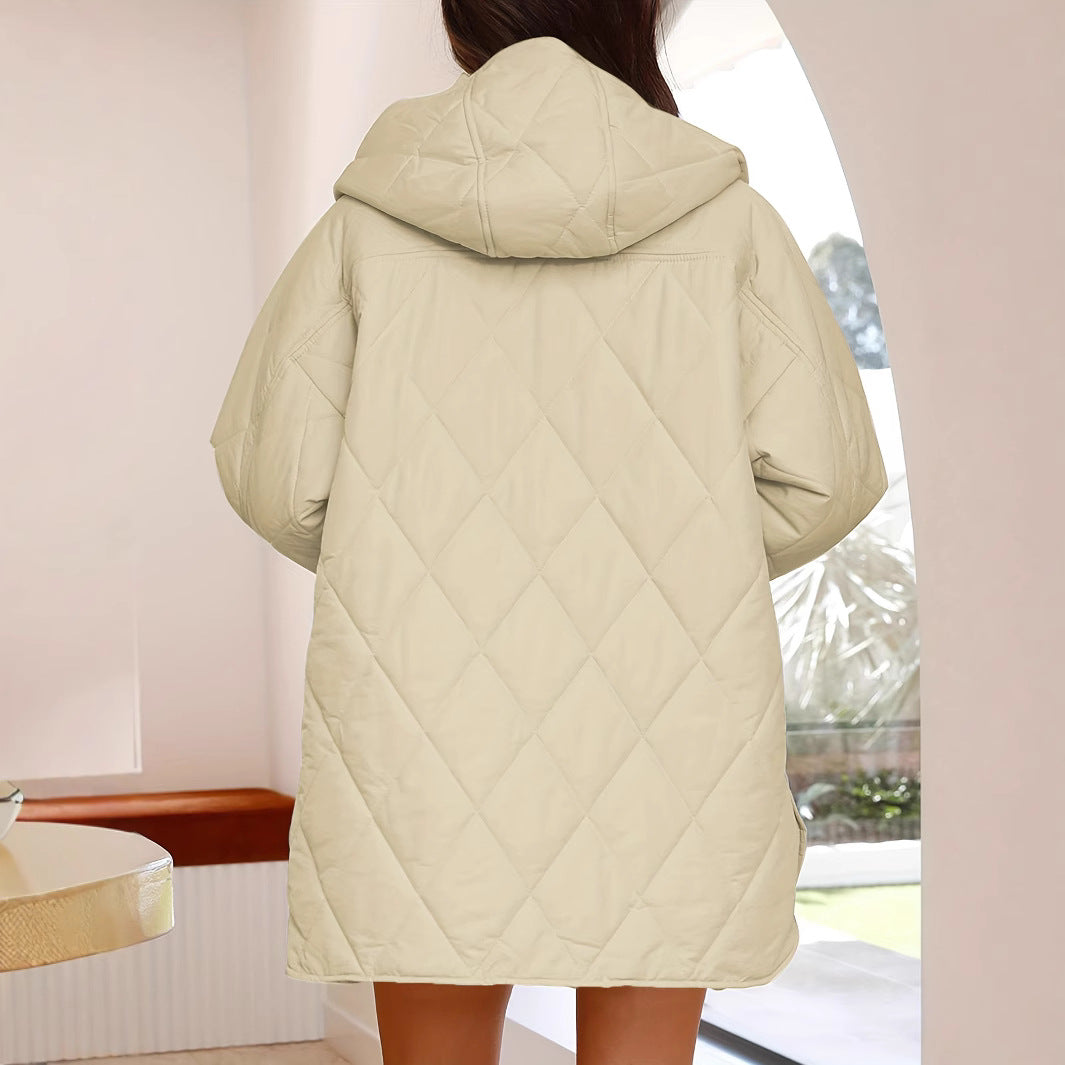 Women's Clothing Winter Mid-length Casual Loose Jacket Best YouTube Store