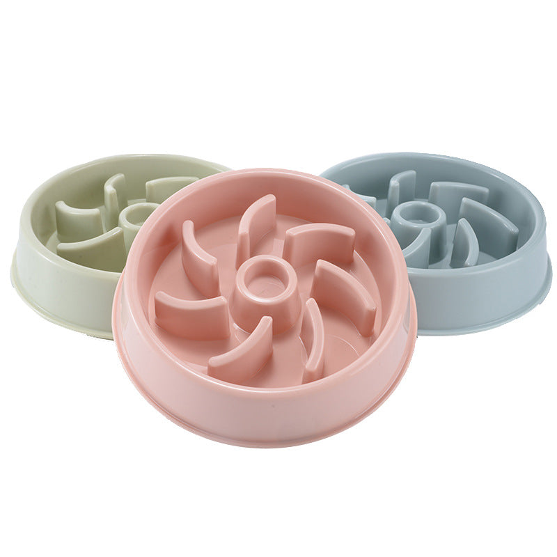 Plastic Pet Dogs And Cats Choke Prevention Slow Food Bowl Pets Fashion