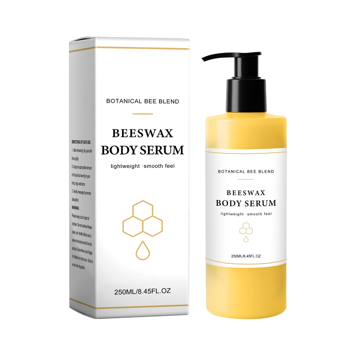 Mild, Moisturizing, Soft And Refreshing Skin Texture, Easy To Apply To The Whole Body, Daily Skin Care, Beeswax Body Essence, 250ml, 1 Box Tri Light Beauty