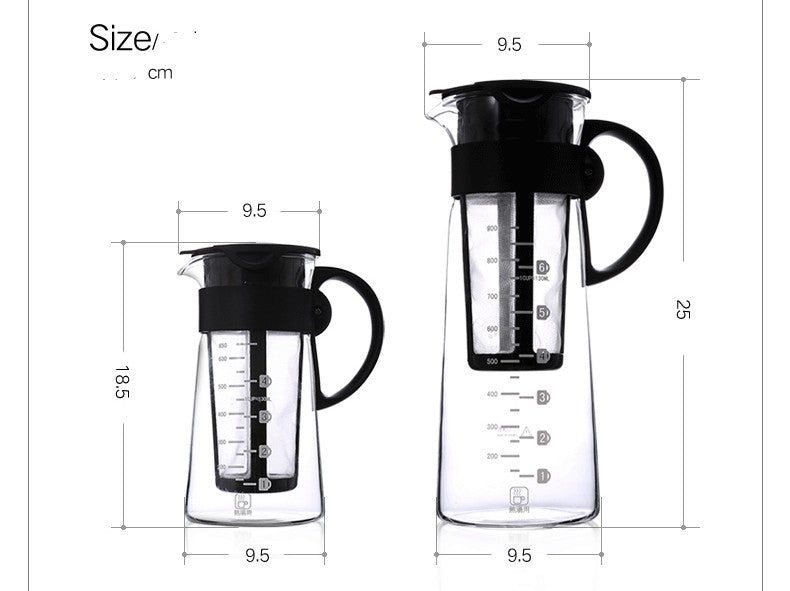Lead Free High Borosilicate Glass Cold Water Kettle PearlNestDecor.com
