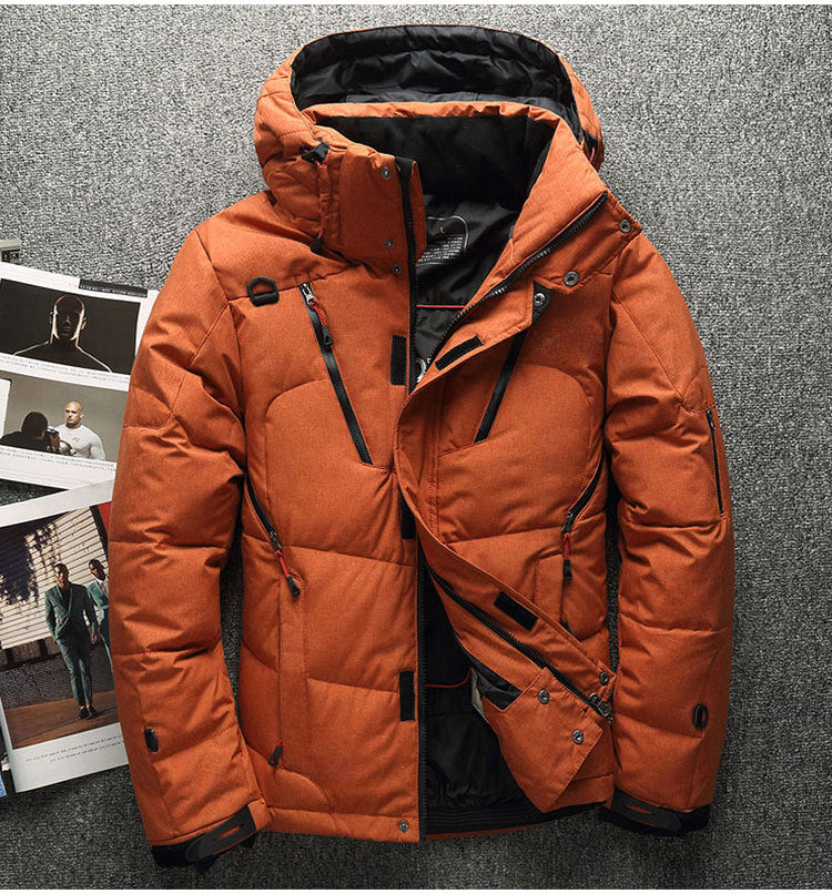 Men's Winter Slim Fit Down Jacket with Hood Pi-Mart