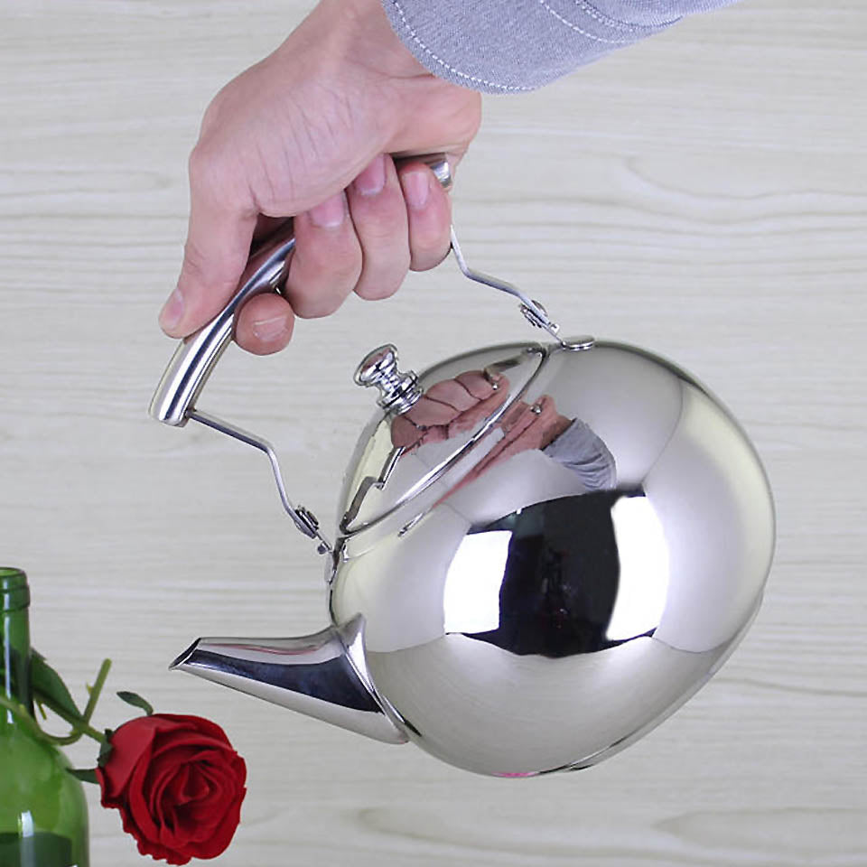 Thickened Stainless Steel Tea Kettle With Strainer PearlNestDecor.com