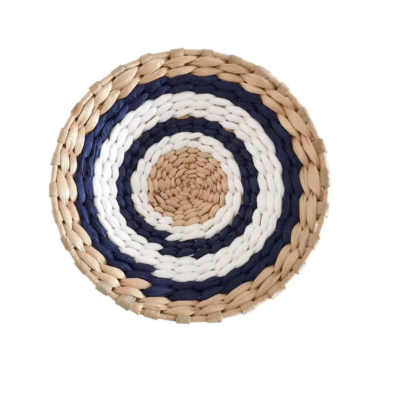 Woven Straw Wall Decor Round Living Room Ornament Wall Hanging PearlNestDecor.com