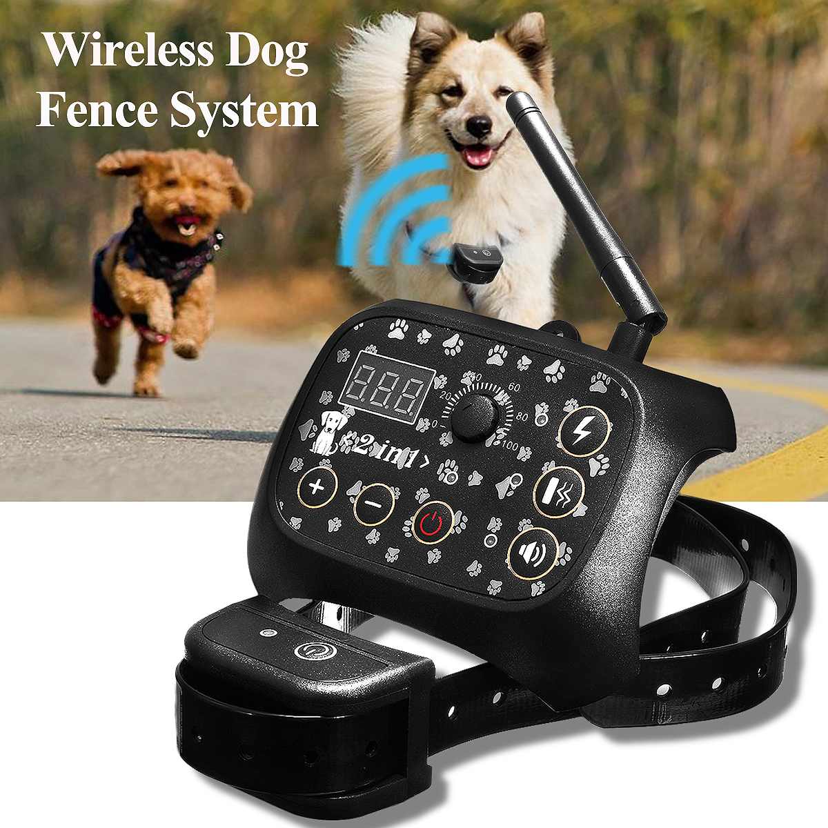 Two in one automatic bark stopper Pets Fashion