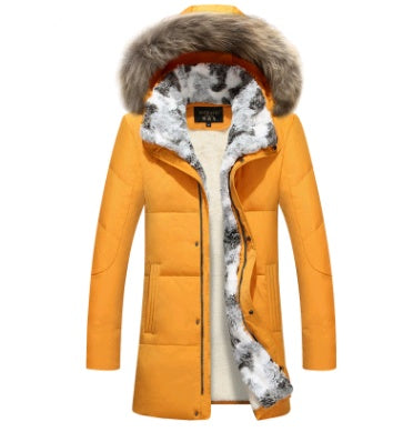 new down jacket men's long section Korean youth lovers men's winter large size coat thickening LuxuryLifeWay Online Store