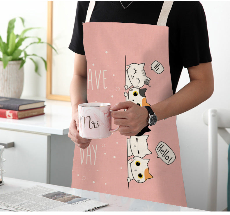 Explosive Animal Animation Multifunctional Kitchen Apron Cotton And Linen Apron PearlNestDecor.com