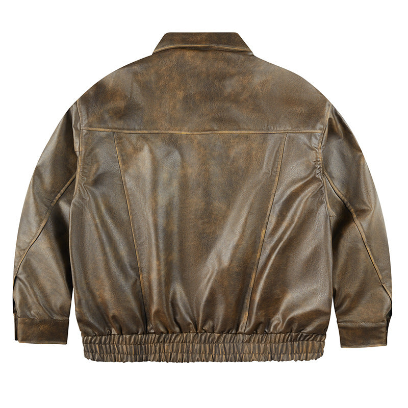 Retro Leather Clothing For Men And Women Loose Best YouTube Store