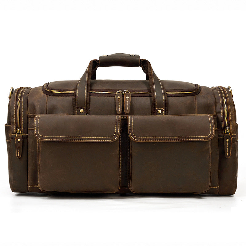 Leather Handbag Crazy Horse Vintage Travel Bag LuxuryLifeWay Online Store