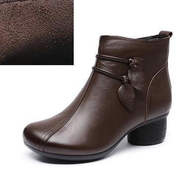 Women's Thick Heel Plush Warm Boots LadyShow.Store