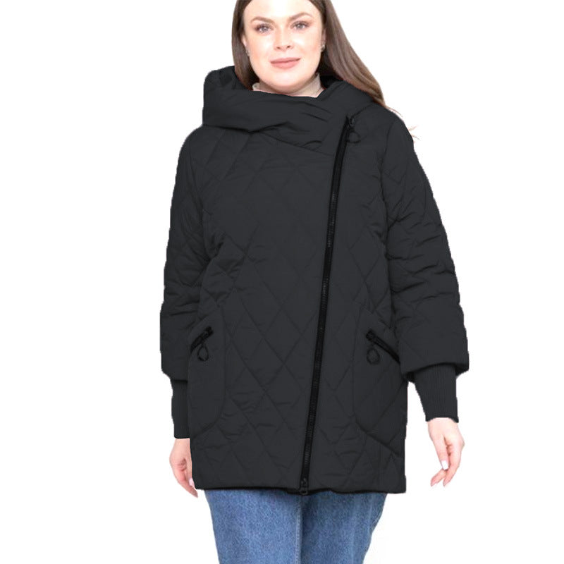 Women's Quilted Cotton Coat Mid-length Winter Clothing Coat Best YouTube Store