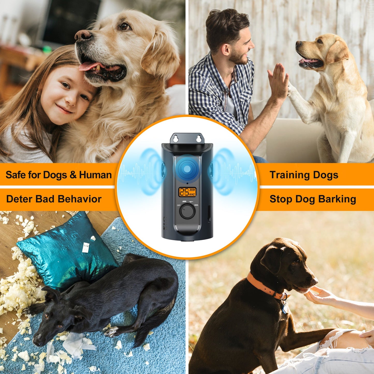 Pet Ultrasound Stoppers Outdoor Intelligent Anti-barking Device Pets Fashion
