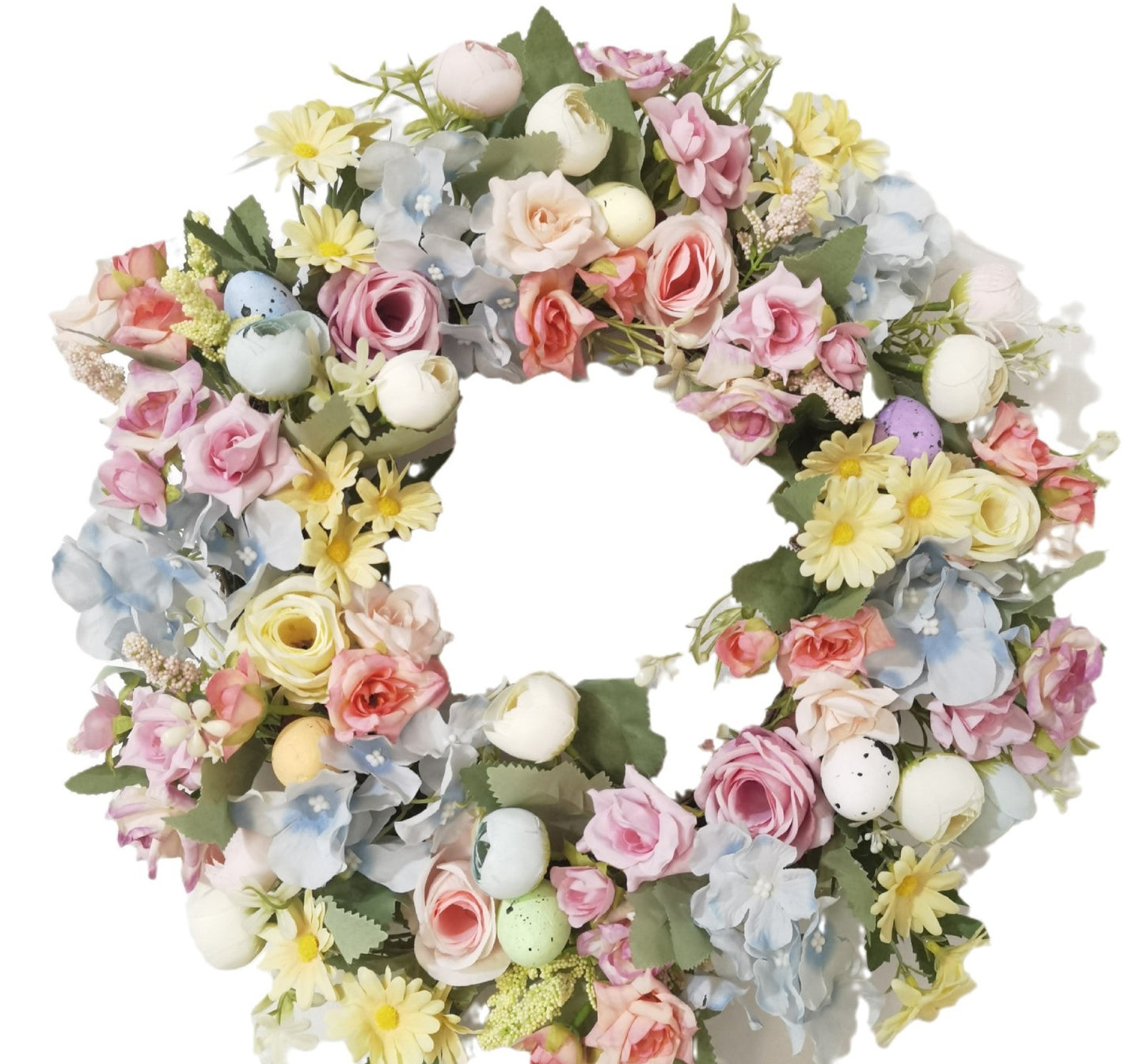 Valentine Easter Rose Tea Bag Hydrangea Wreath