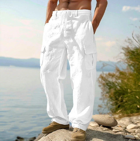 Men's Four Seasons Thin Loose Casual Wide-leg Pants NorixaFashion.com