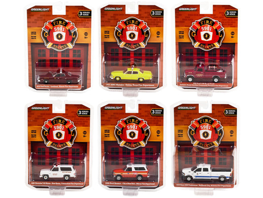 "Fire & Rescue" Set of 6 pieces Series 3 1/64 Diecast Model Cars by Greenlight LuxuryLifeWay Online Store