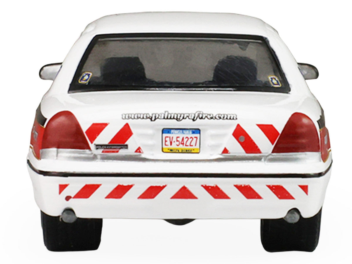 2011 Ford Crown Victoria "Palmyra Pennsylvania Citizen's Fire Company" White with Graphics "Fire & Rescue" Series #5 1/64 Diecast Model Car by Greenlight LuxuryLifeWay Online Store