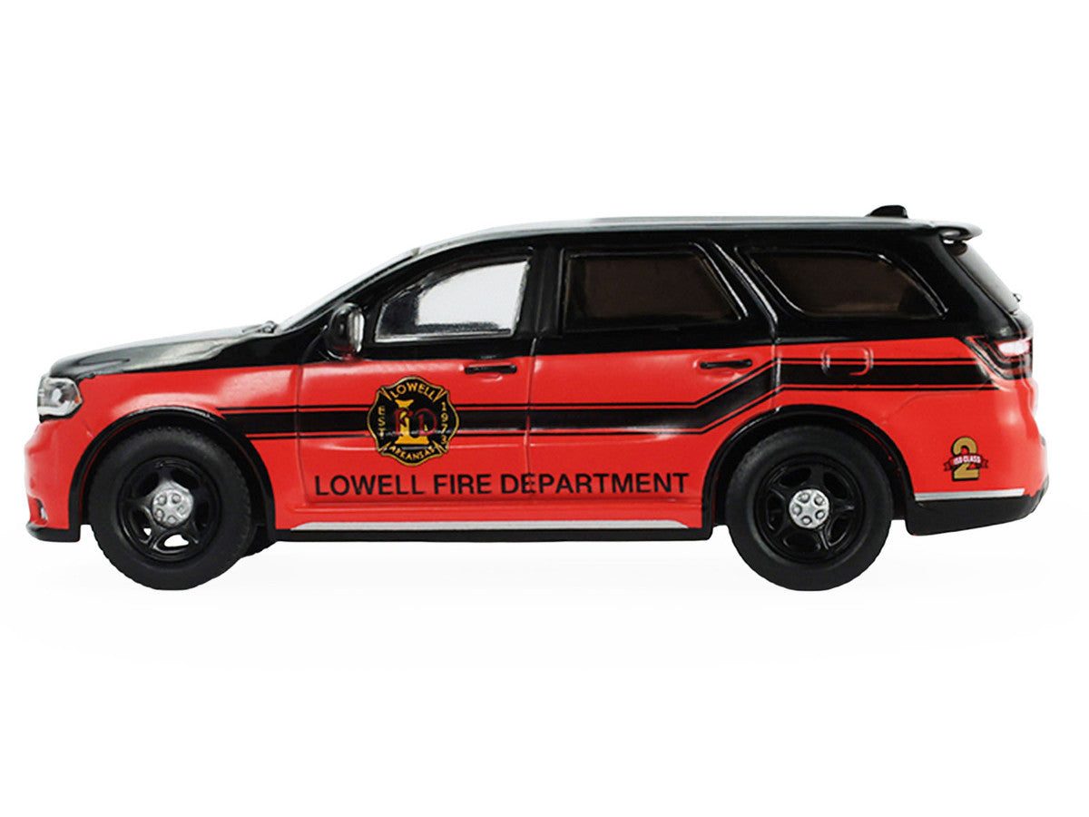 2019 Dodge Durango "Lowell Arkansas Fire Department" Red and Black with Black Stripes "Fire & Rescue" Series #5 1/64 Diecast Model Car by Greenlight LuxuryLifeWay Online Store