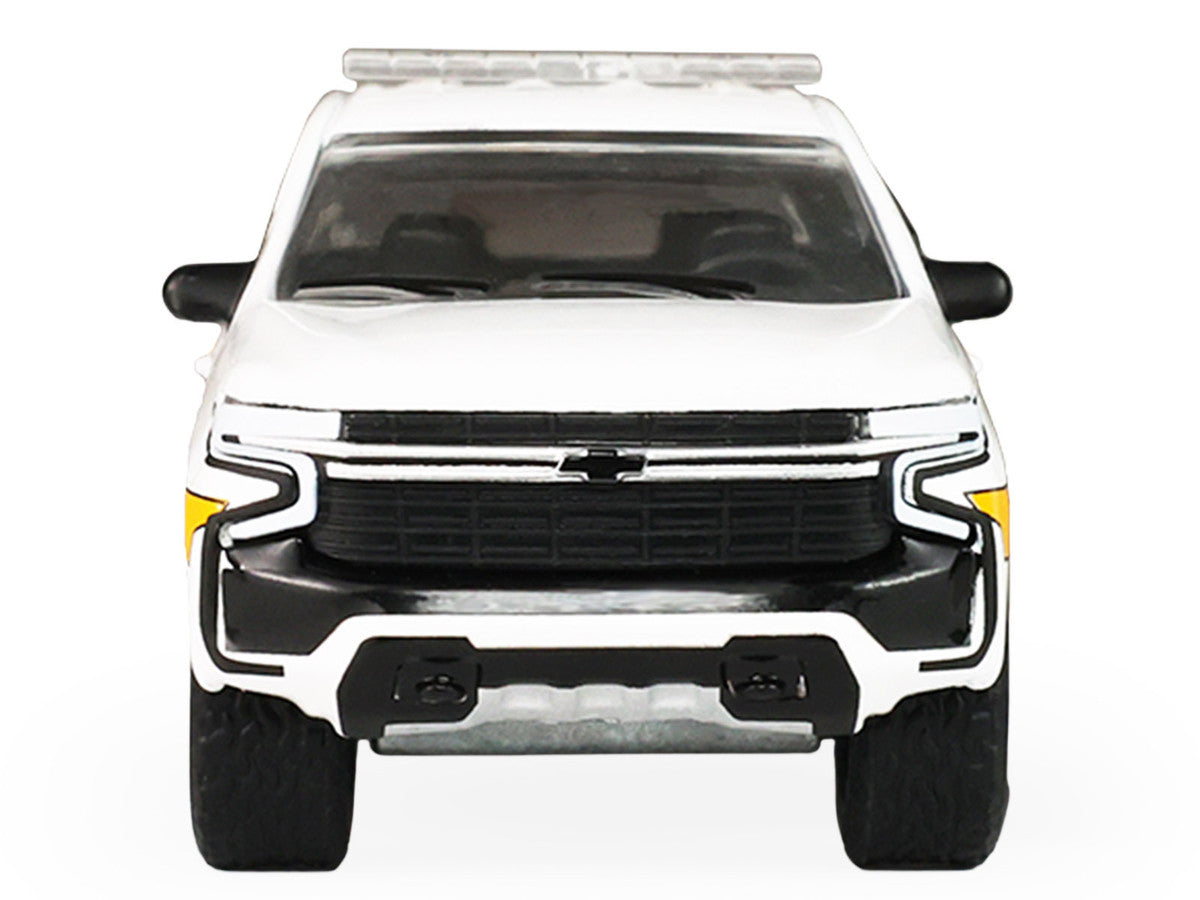 2024 Chevrolet Tahoe "Montgomery County Maryland Fire & Rescue Bethesda-Chevy Chase Rescue Squad" White with Yellow Stripes "Fire & Rescue" Series #5 1/64 Diecast Model Car by Greenlight LuxuryLifeWay Online Store