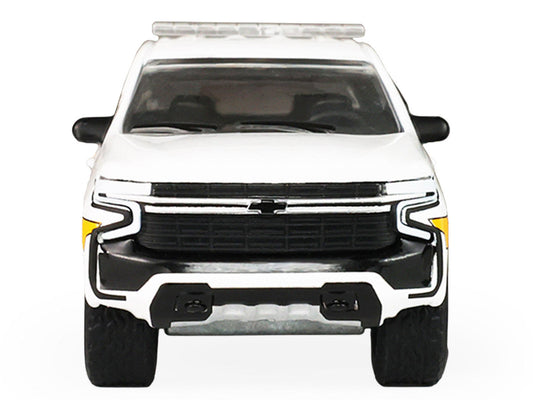 2024 Chevrolet Tahoe "Montgomery County Maryland Fire & Rescue Bethesda-Chevy Chase Rescue Squad" White with Yellow Stripes "Fire & Rescue" Series #5 1/64 Diecast Model Car by Greenlight LuxuryLifeWay Online Store