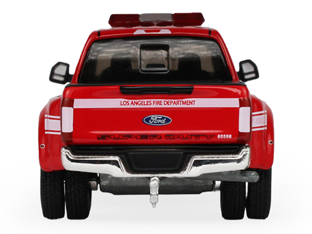 2018 Ford F-350 Pickup Truck "Los Angeles Fire Department" Red with White Stripes "Fire & Rescue" Series #5 1/64 Diecast Model Car by Greenlight LuxuryLifeWay Online Store