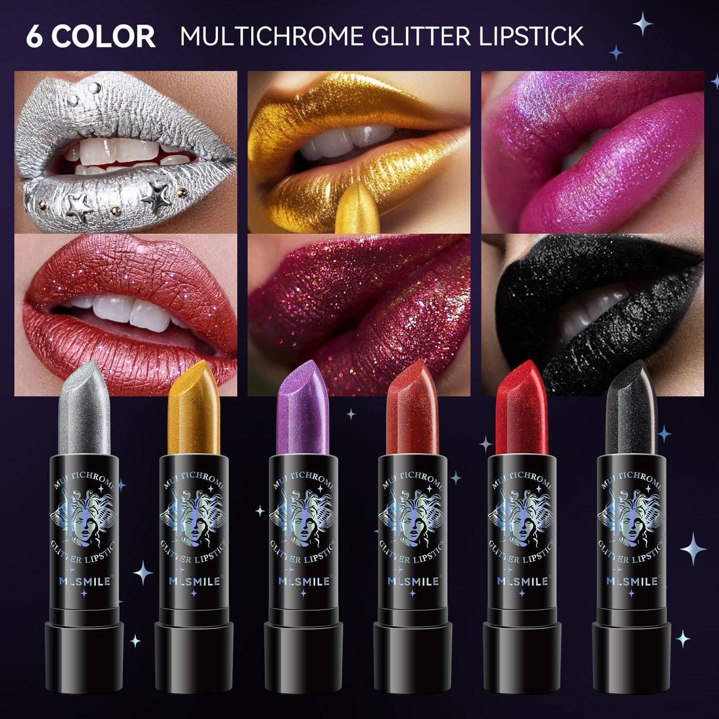 Ladies Pearl Sparkly Christmas Lipstick LadyShow.Store