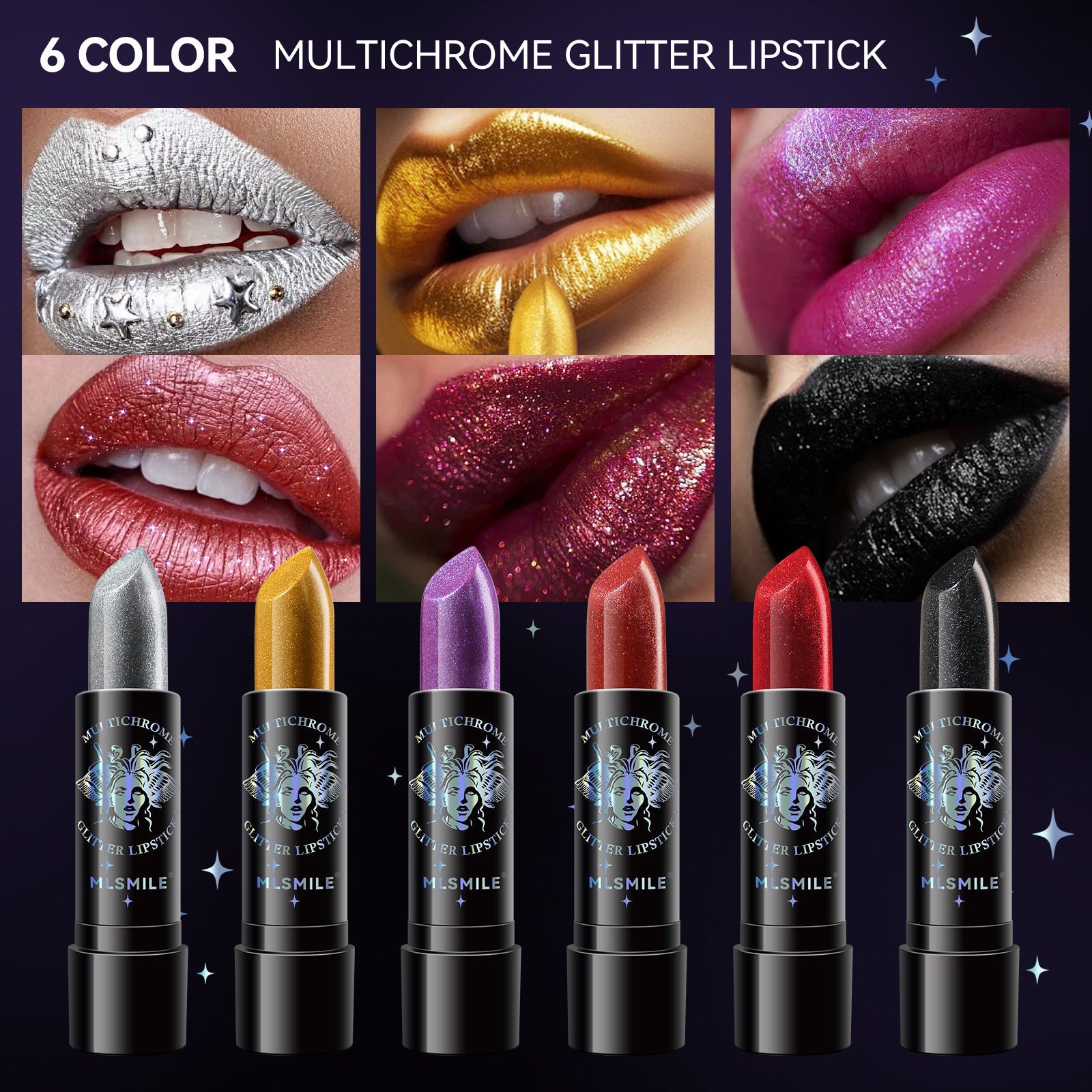 Ladies Pearl Sparkly Christmas Lipstick LadyShow.Store