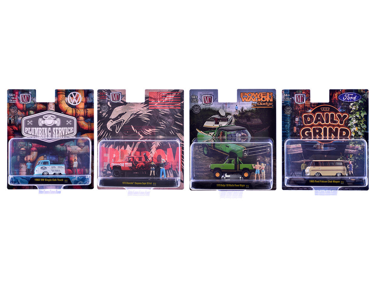 "Auto News" Release 15 Set of 4 Cars Limited Edition to 8500 pieces Worldwide 1/64 Diecast Model Cars by M2 Machines LuxuryLifeWay Online Store