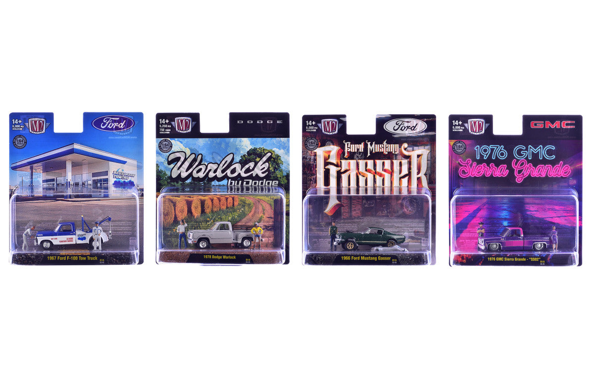 "Auto News" Release 19 Set of 4 Cars Limited Edition to 6000 pieces Worldwide 1/64 Diecast Model Cars by M2 Machines LuxuryLifeWay Online Store