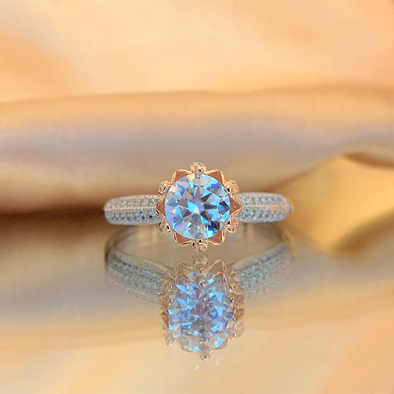 S925 Sterling Silver Moissanite Ring LadyShow.Store