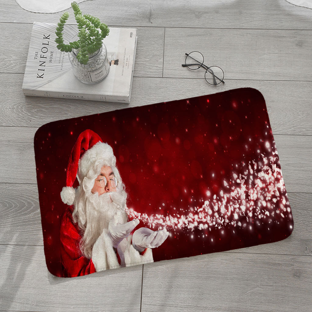 Santa Claus Flannel Absorbent Floor Mat